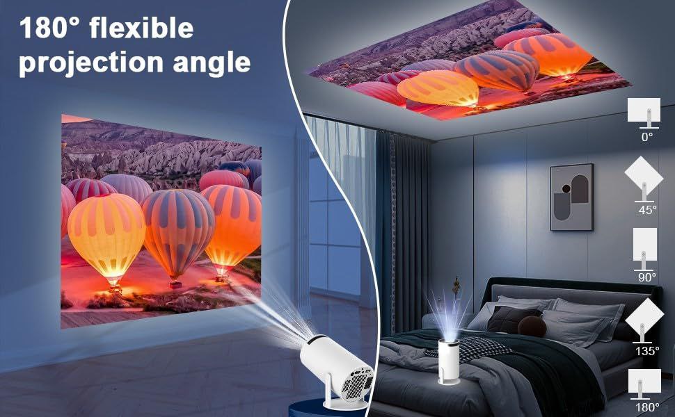 Turn Any Wall Into a 120” Smart Theatre – Android 5G WiFi Projector