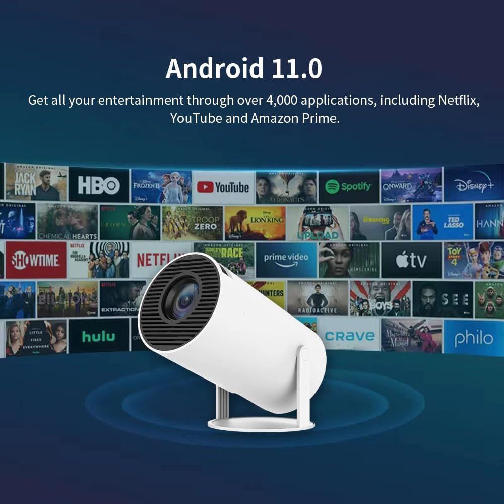 Turn Any Wall Into a 120” Smart Theatre – Android 5G WiFi Projector