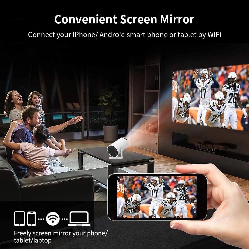 Turn Any Wall Into a 120” Smart Theatre – Android 5G WiFi Projector